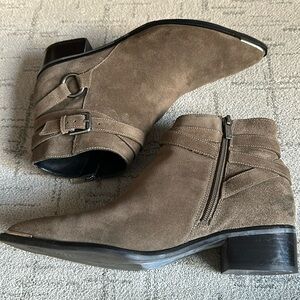 Marc Fisher Ltd Yatina Suede Wrap Buckle Bootie 8.5